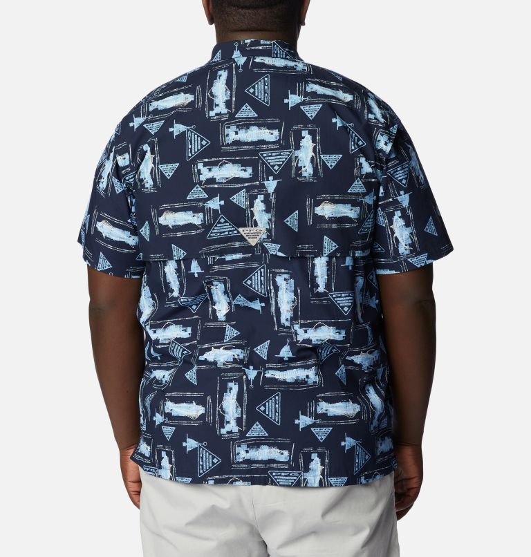 Men's PFG Trollers Best Short Sleeve Shirt – Big, Color: Collegiate Navy Anchors Up, image 2