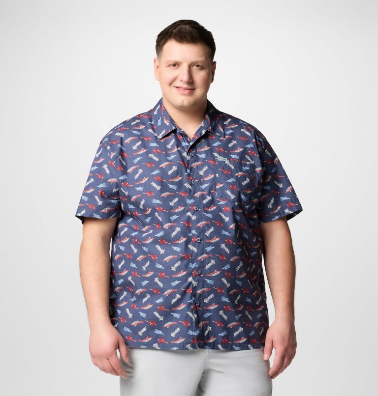Men's PFG Trollers Best Short Sleeve Shirt – Big, Color: Nocturnal Fly Pride, image 1