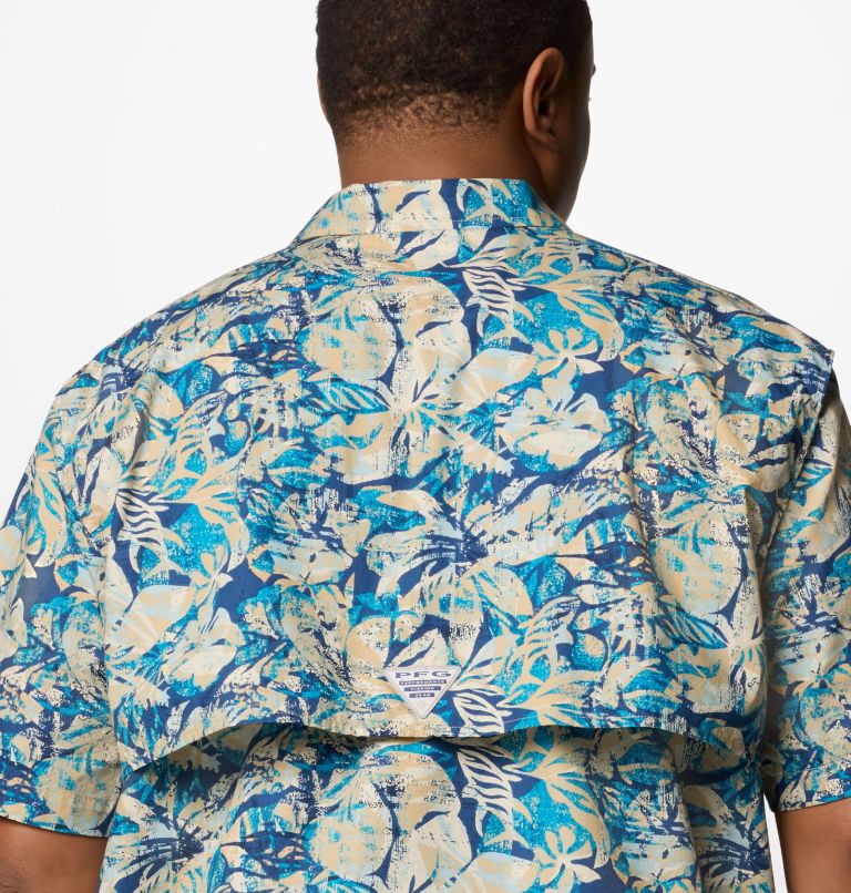Men's PFG Trollers Best Short Sleeve Shirt – Big, Color: Blue Echo Wild Caught, image 6