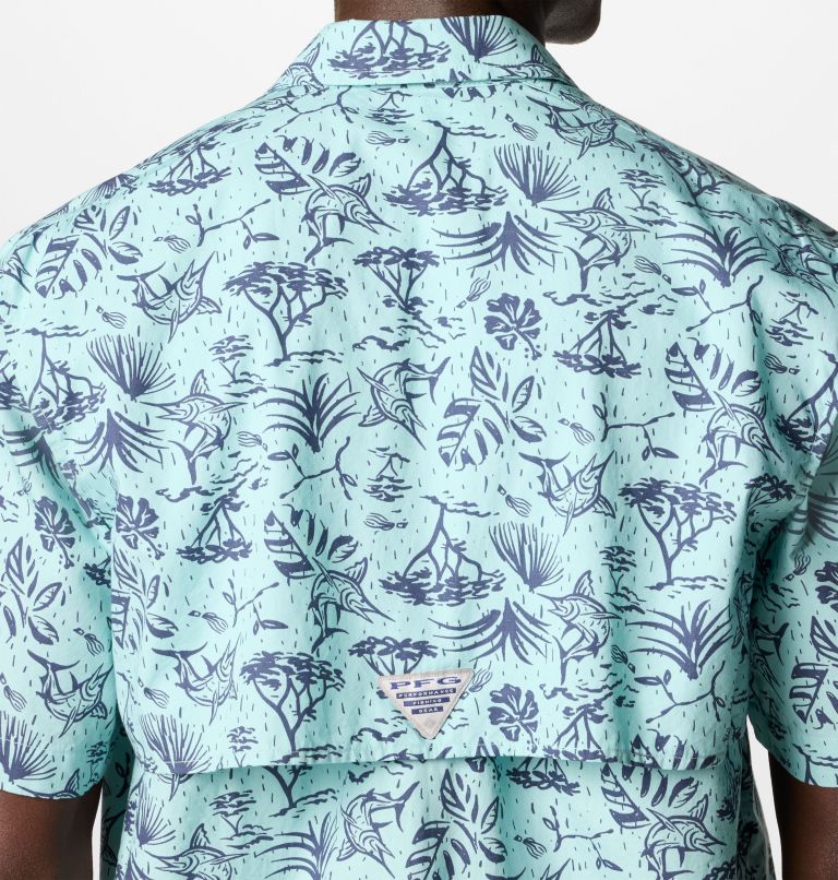 Men's PFG Trollers Best Short Sleeve Shirt – Tall, Color: Spray Marlin Chase, image 6
