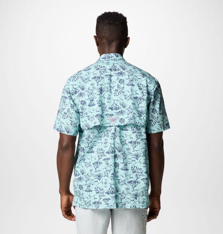 Men's PFG Trollers Best Short Sleeve Shirt – Tall, Color: Spray Marlin Chase, image 3