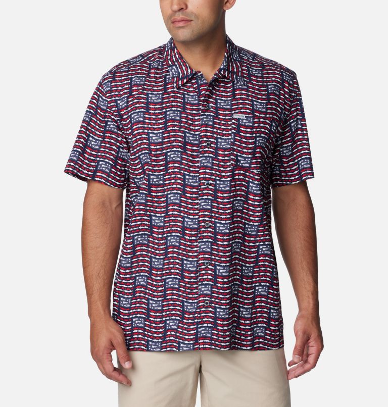 Columbia Big & Tall Hawaiian Casual Button-Down Shirts for Men for sale