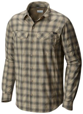 columbia men's silver ridge plaid long sleeve shirt