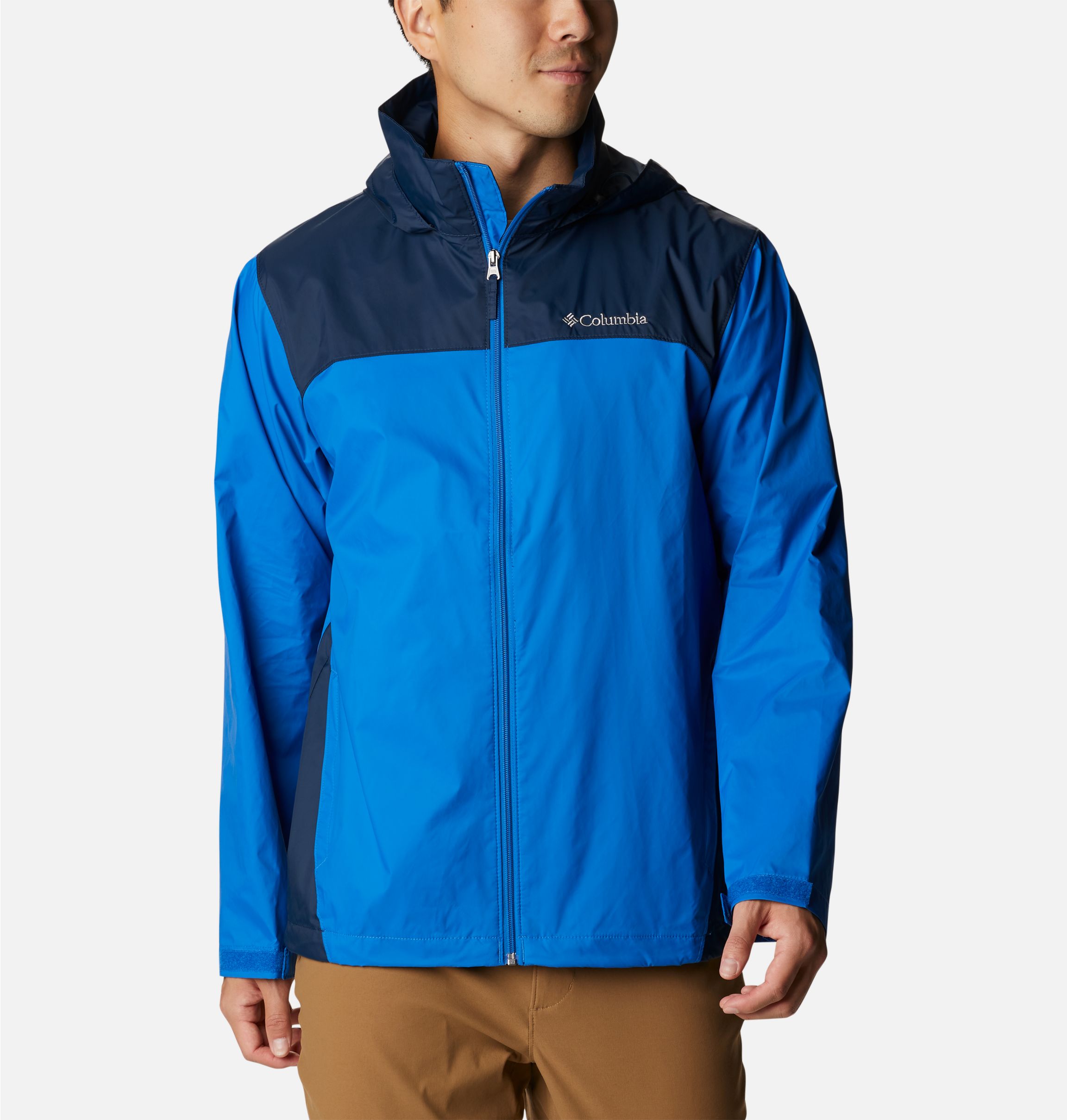 Columbia Glennaker Lake Rain Jacket - Men's Delta / Shark XL