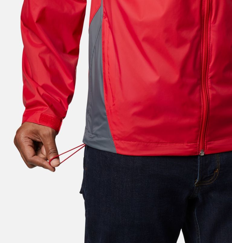 Men's Glennaker Lake Rain Jacket, Color: Mountain Red, Graphite, image 4