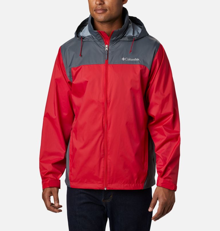 Men's Glennaker Lake Rain Jacket, Color: Mountain Red, Graphite, image 1