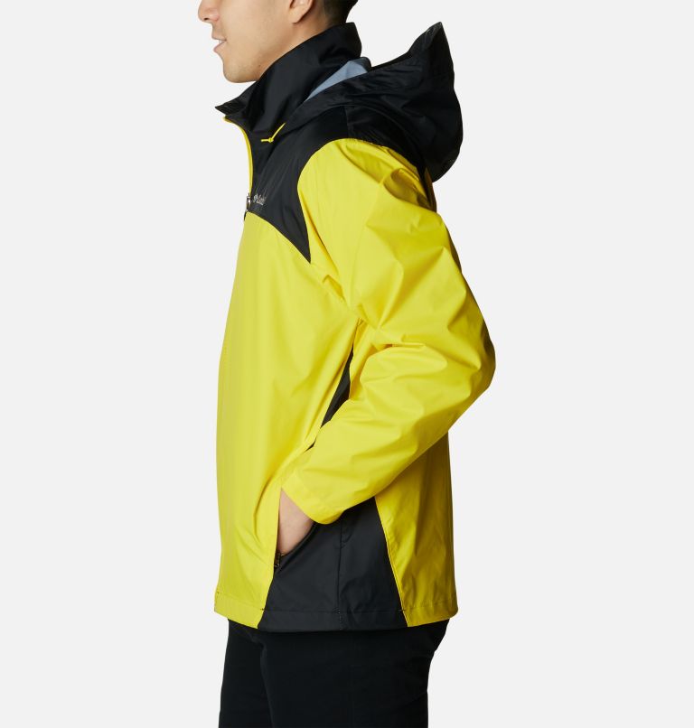 Men’s Glennaker Lake Rain Jacket - Tall, Color: Laser Lemon, Black, image 3