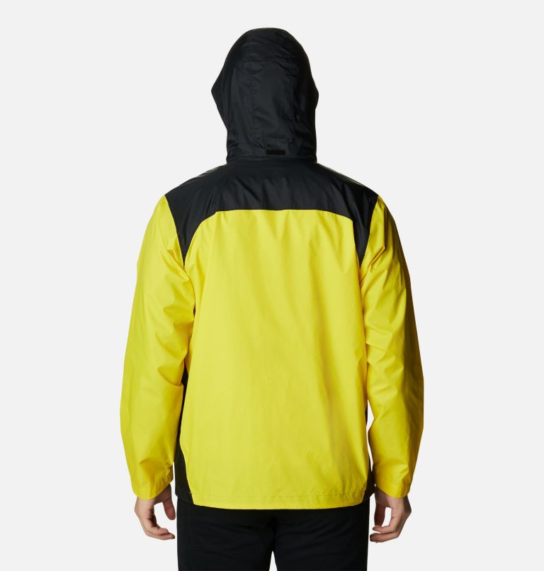 Men's Glennaker Lake Rain Jacket, Color: Laser Lemon, Black, image 2