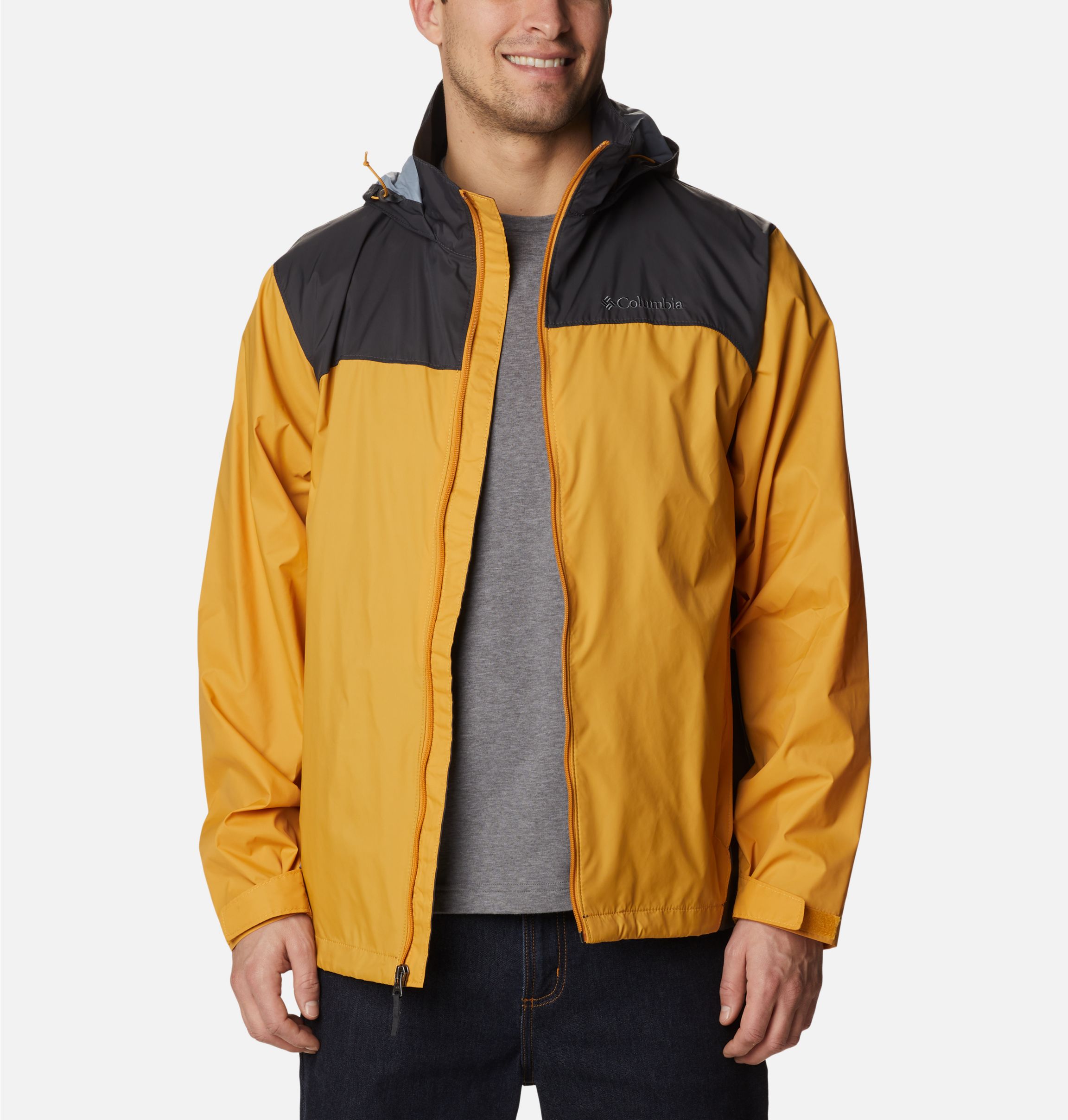 Columbia orange best sale rain jacket