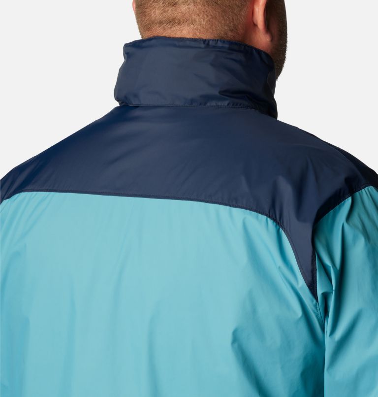 Columbia Men's Big and Tall Glennaker Lake Front-Zip Rain Jacket, Large,  Blue Jay/Columbia Navy