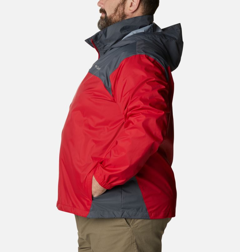 Thumbnail: Men’s Glennaker Lake Rain Jacket - Big, Color: Mountain Red, Graphite, image 3