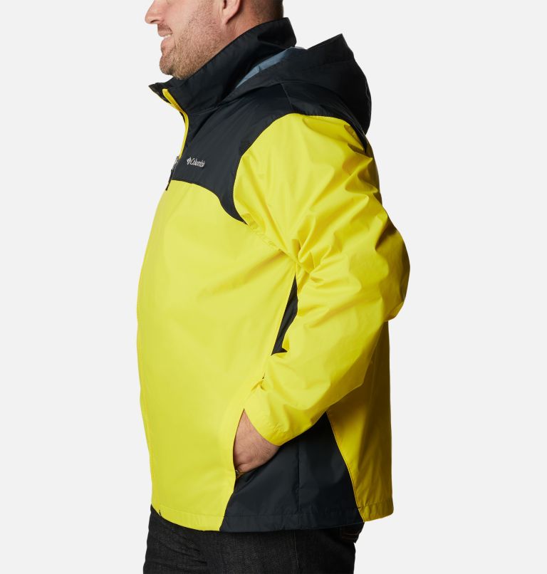 Thumbnail: Men’s Glennaker Lake Rain Jacket - Big, Color: Laser Lemon, Black, image 3