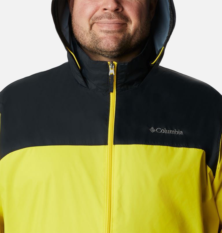 Men’s Glennaker Lake Rain Jacket - Big, Color: Laser Lemon, Black, image 4
