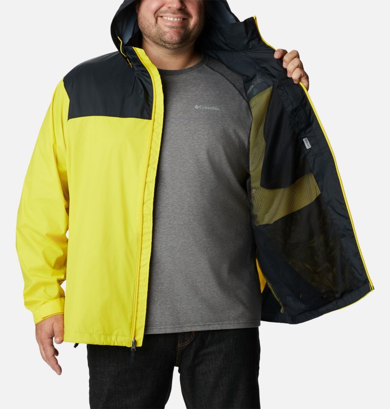 Thumbnail: Men’s Glennaker Lake Rain Jacket - Big, Color: Laser Lemon, Black, image 5
