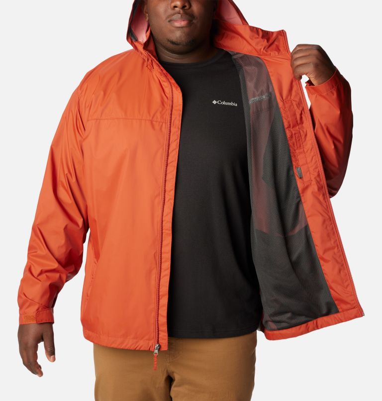 Columbia Men's Big & Tall Glennaker Lake Rain Jacket - Mountain Red, Graphite