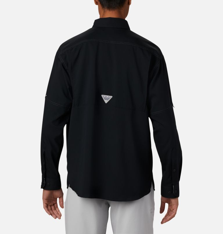Men’s PFG Low Drag Offshore Long Sleeve Shirt, Color: Black, image 2