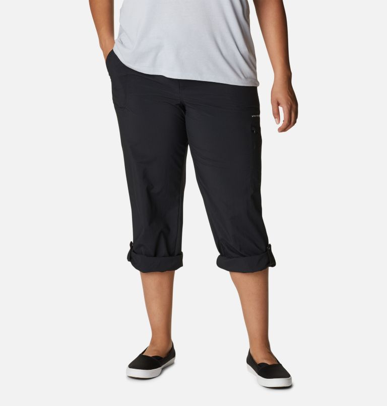 Women's PFG Aruba Roll Up Pants - Plus Size, Color: Black, image 6