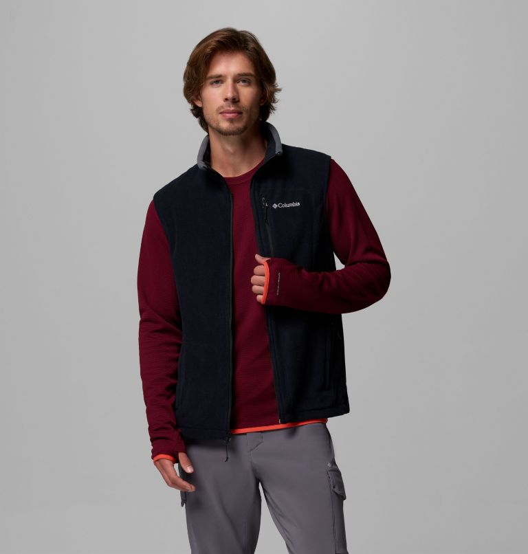 Fast Trek Fleece Vest, Color: Black, image 5
