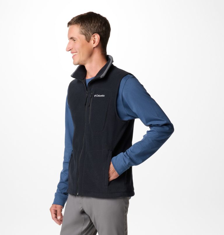Men's Fast Trek Fleece Vest, Color: Black, image 4