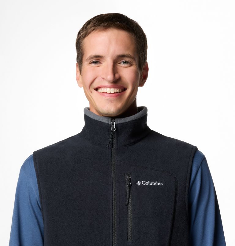 Men's Fast Trek Fleece Vest, Color: Black, image 5