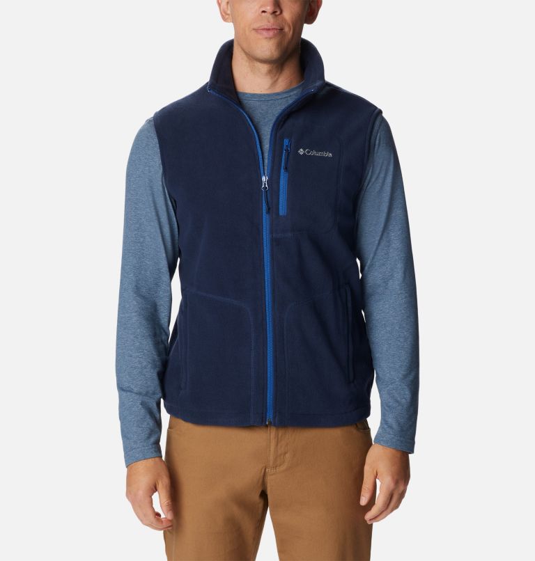 Men's Fast Trek Fleece Vest, Color: Collegiate Navy, image 1