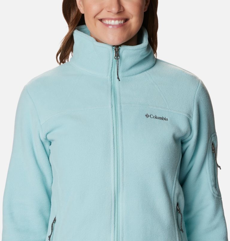 COLUMBIA Fleece Jacket Full Zip in Turquoise Women's Size Small