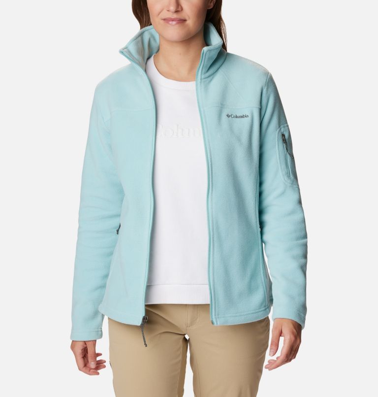 Thumbnail: Women’s Fast Trek II Fleece Jacket, Color: Aqua Haze, image 7