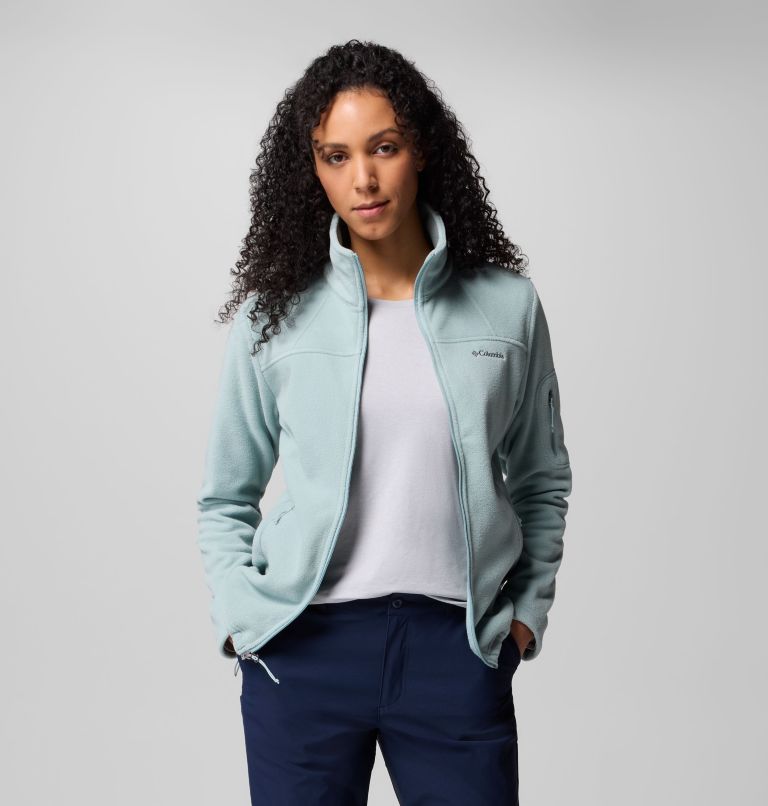 Women's Fast Trek II Fleece Jacket, Color: Crushed Blue, image 8