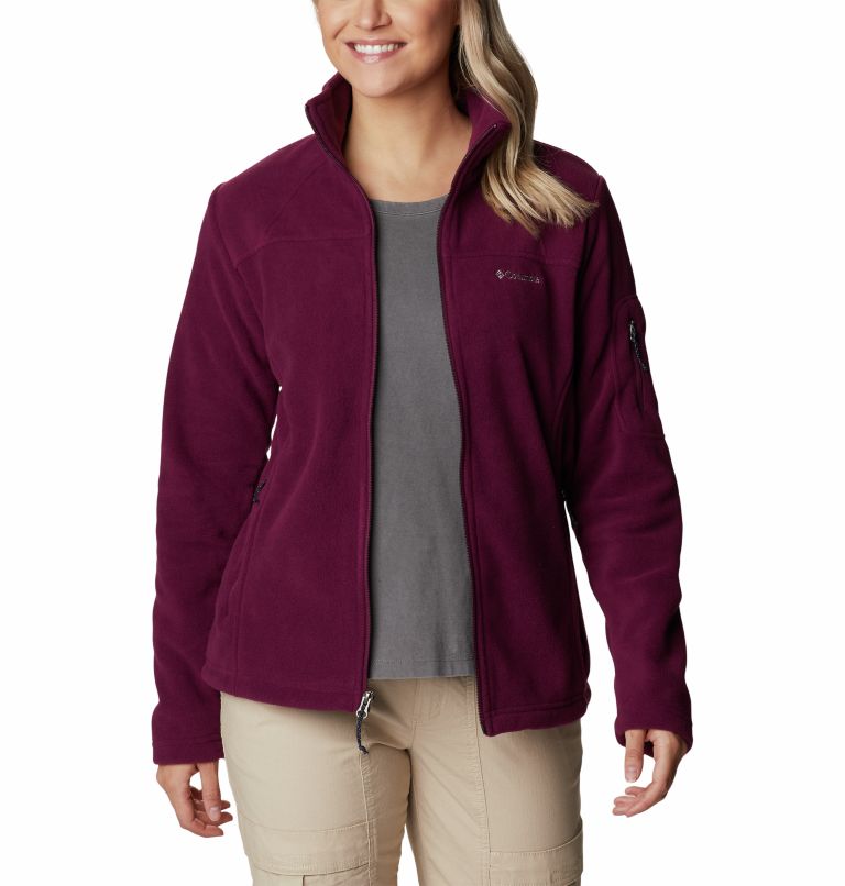 Columbia Sportswear Co. Womens Size Small Purple Fleece Jacket Embroidered