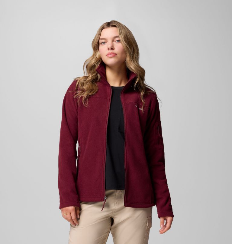 Women's Fast Trek II Fleece Jacket, Color: Rich Wine, image 5