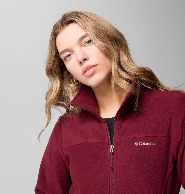 Women's Fast Trek II Fleece Jacket, Color: Rich Wine, image 6