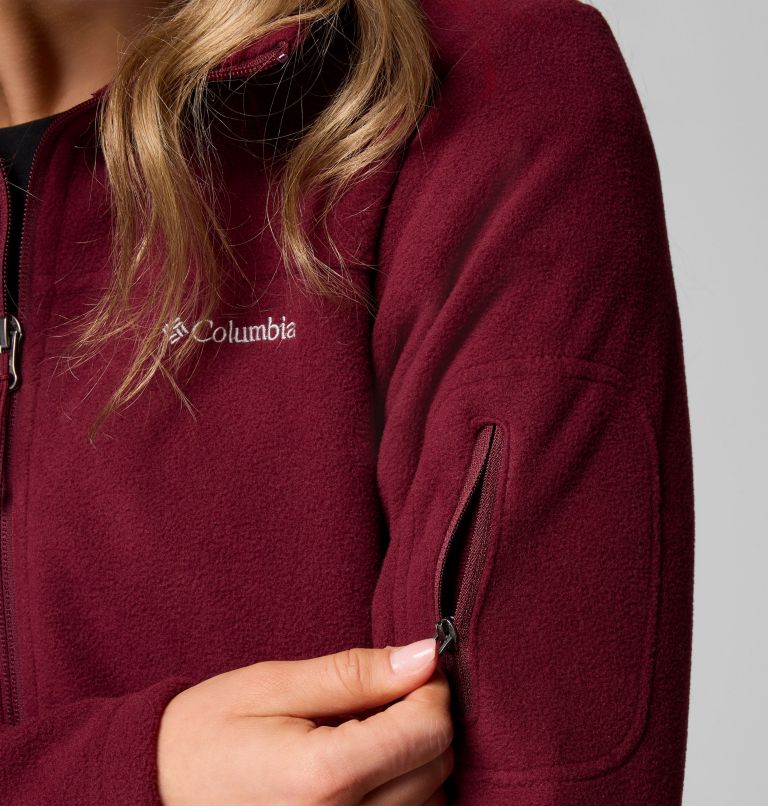 Women's Fast Trek II Fleece Jacket, Color: Rich Wine, image 8