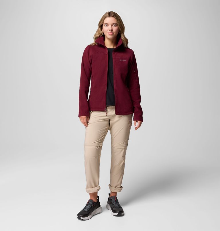 Women's Fast Trek II Fleece Jacket, Color: Rich Wine, image 2