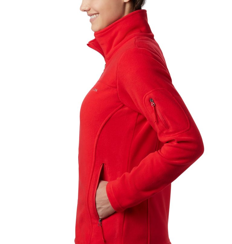 Women's Fast Trek II Fleece Jacket, Color: Red Lily, image 3