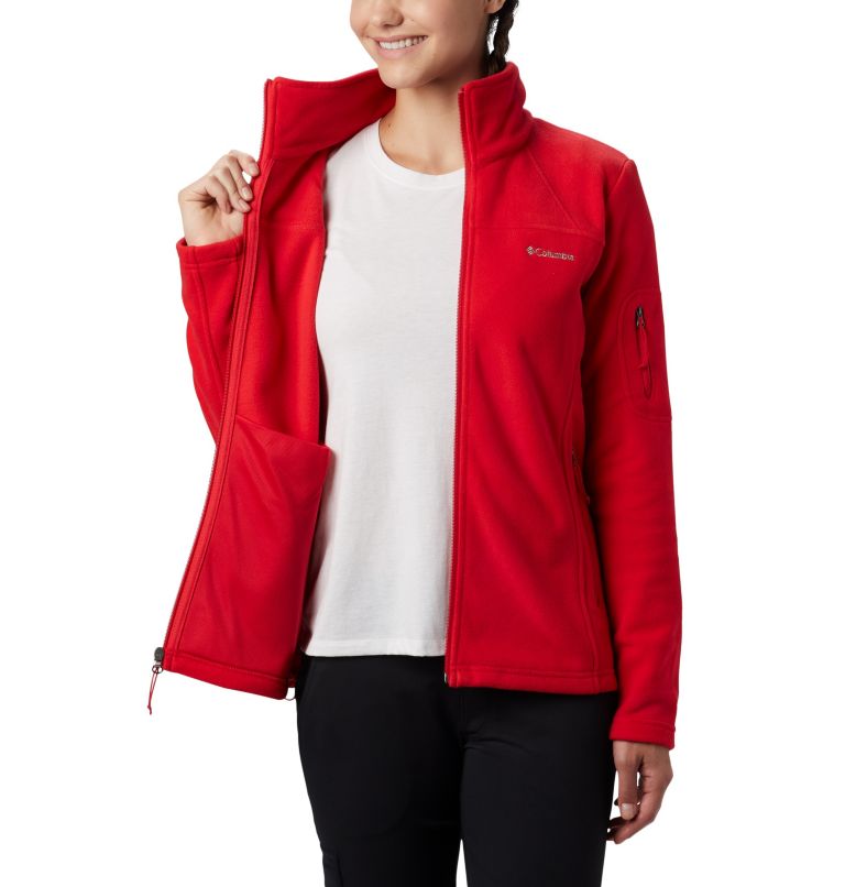 Women's Fast Trek II Fleece Jacket, Color: Red Lily, image 5