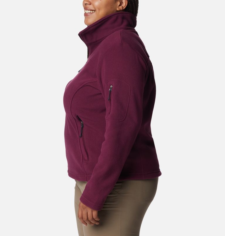 Thumbnail: Women's Fast Trek II Fleece Jacket - Plus Size, Color: Marionberry, image 3