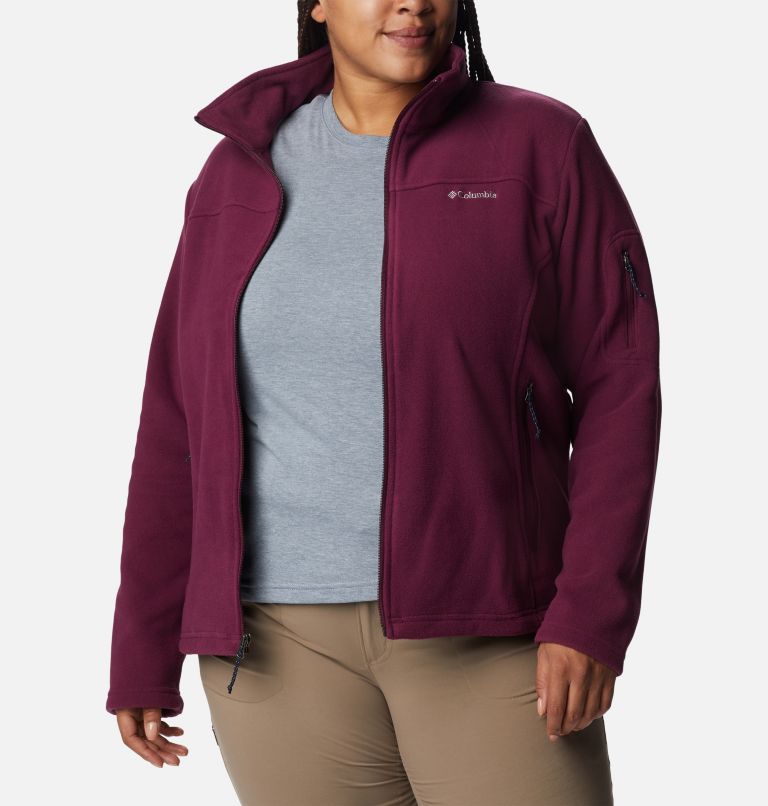 Thumbnail: Women's Fast Trek II Fleece Jacket - Plus Size, Color: Marionberry, image 6
