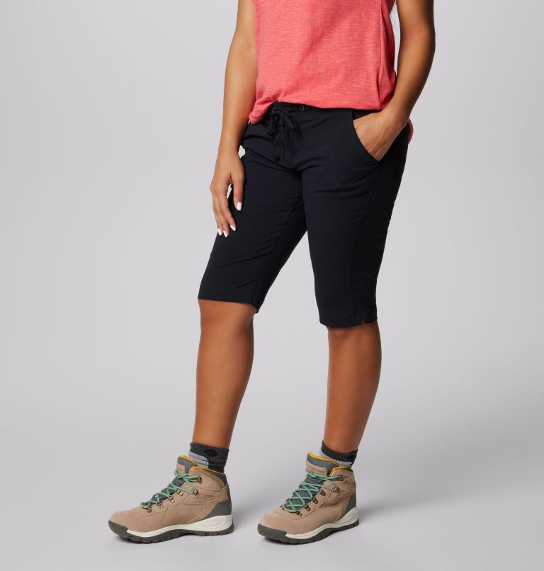 Women's Anytime Outdoor Long Shorts, Color: Black, image 4