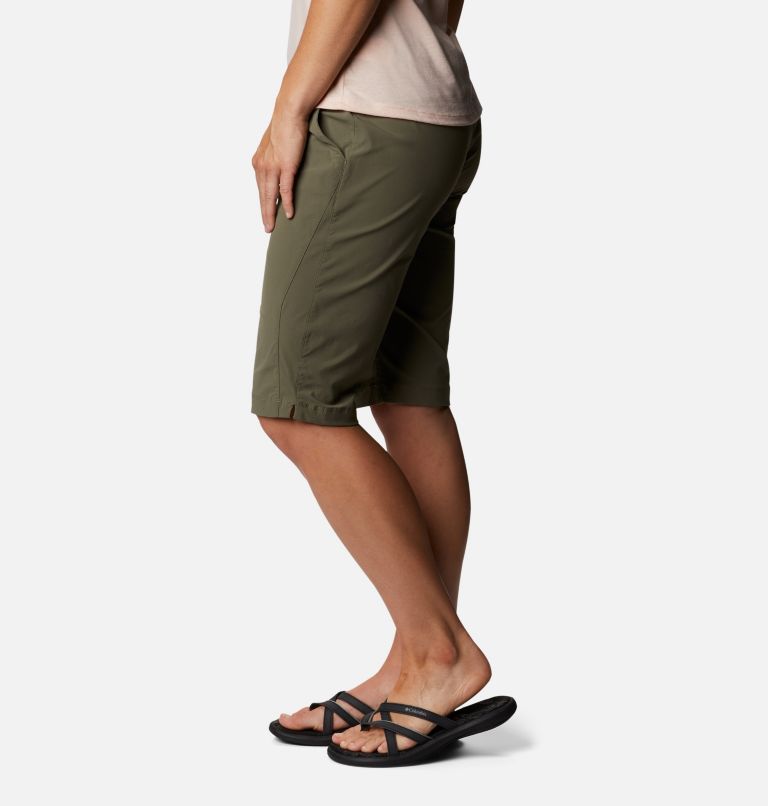 Women's Anytime Outdoor Long Shorts, Color: Stone Green, image 3