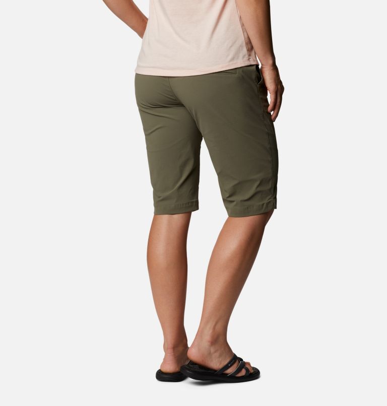 Women's Anytime Outdoor Long Shorts, Color: Stone Green, image 2