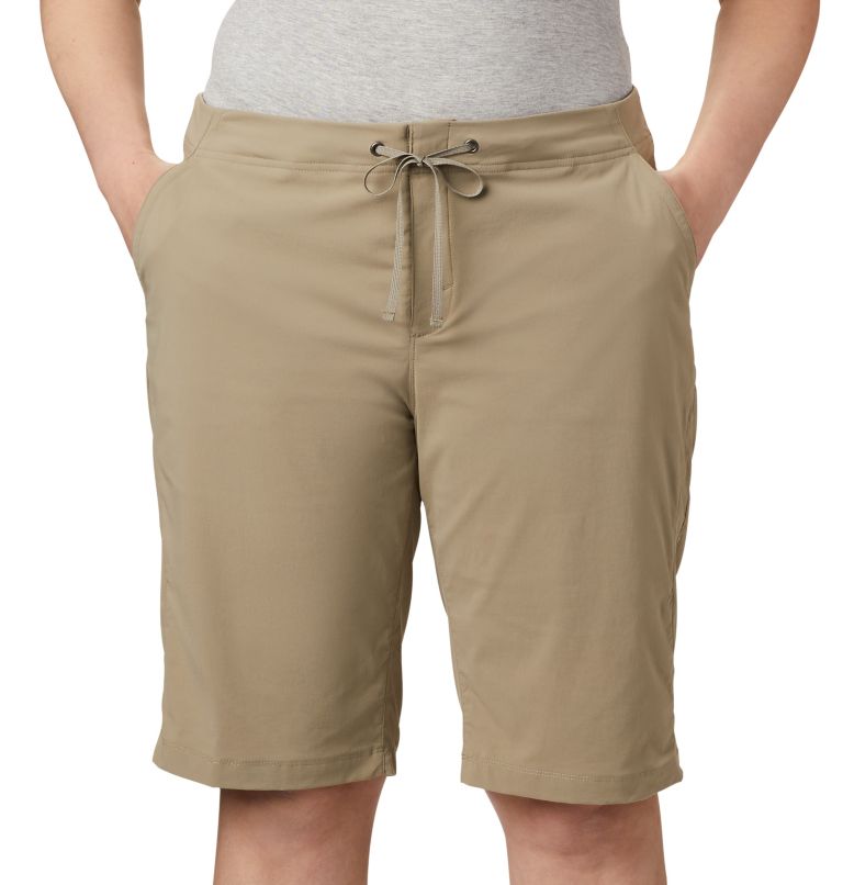 Thumbnail: Women's Anytime Outdoor Long Shorts - Plus Size, Color: Tusk, image 3