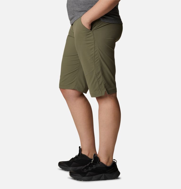 Women's Anytime Outdoor Long Shorts - Plus Size, Color: Stone Green, image 3