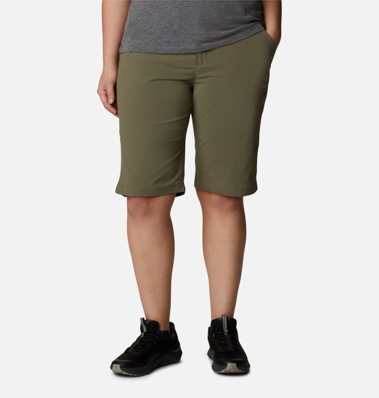 Women's Anytime Outdoor Long Shorts - Plus Size, Color: Stone Green, image 1