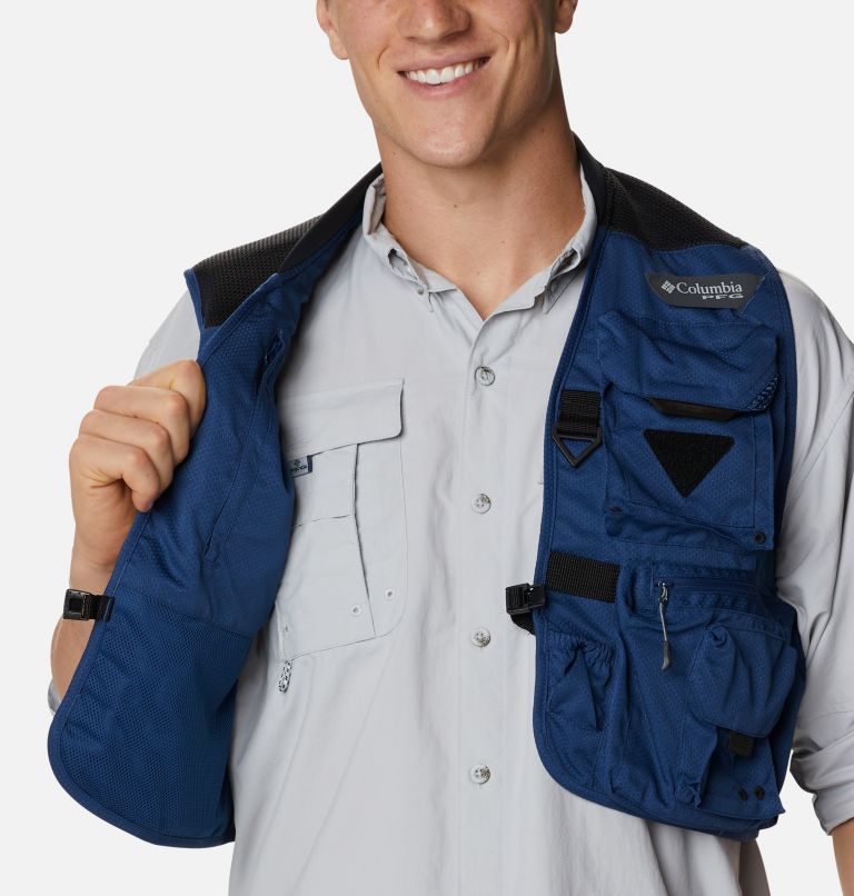 FV07 Fishing Vest for Men Women - Men’s - Grey/Chocolate- One Size