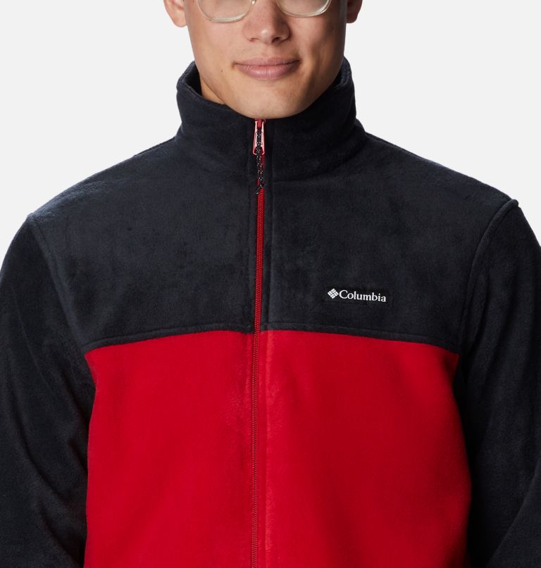 Thumbnail: Men's Steens Mountain 2.0 Full Zip Fleece Jacket, Color: Black, Mountain Red, image 4