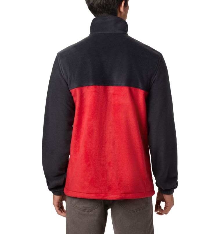 Men's Steens Mountain 2.0 Full Zip Fleece Jacket, Color: Black, Mountain Red, image 2