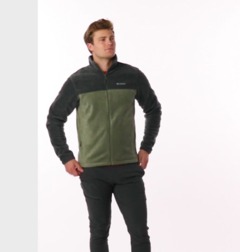 Men's Steens Mountain 2.0 Full Zip Fleece Jacket, Color: Shark, Stone Green