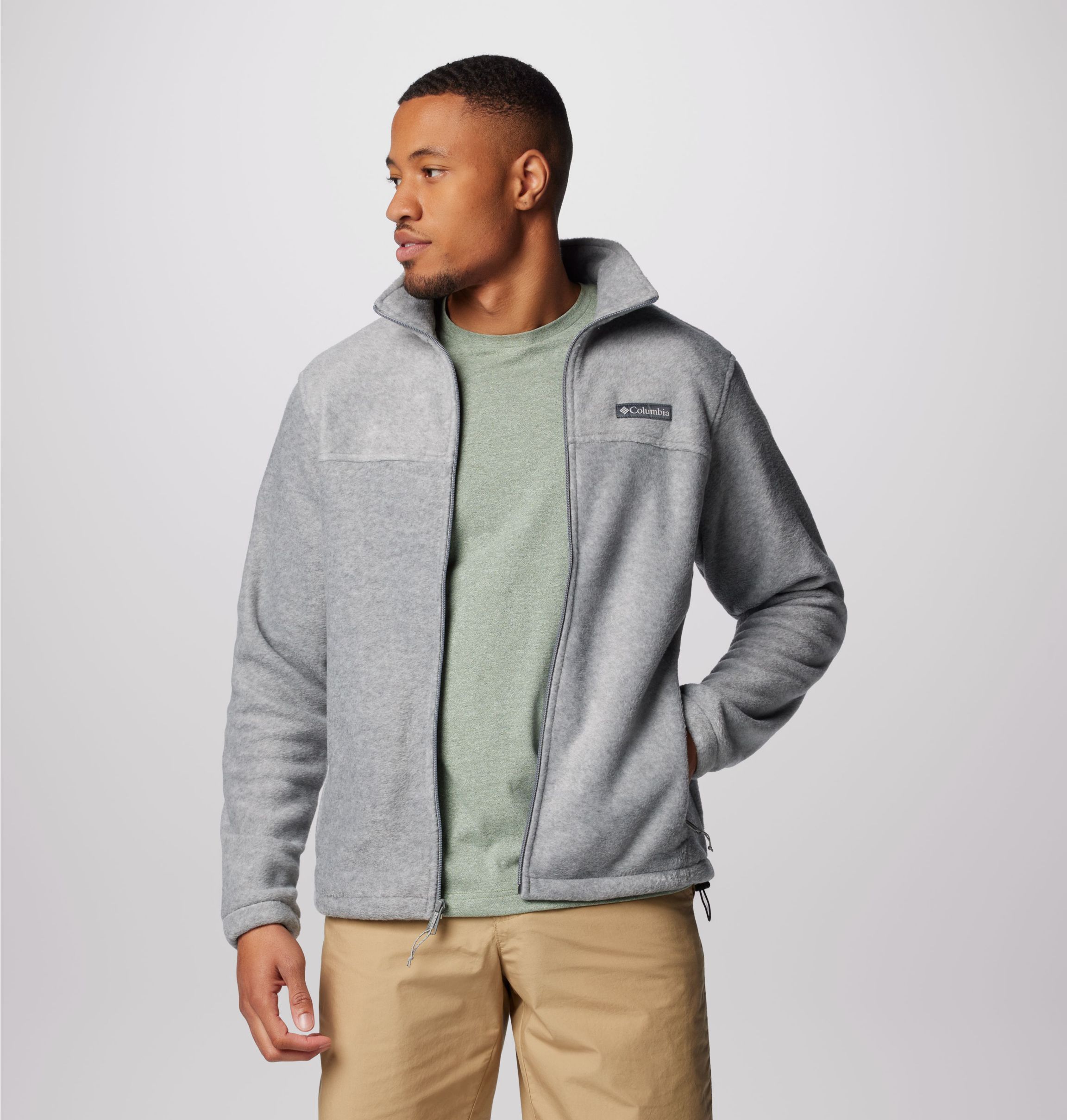 Grey columbia fleece sales jacket