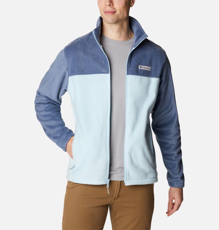Men's Steens Mountain 2.0 Full Zip Fleece Jacket, Color: Dark Mountain, Sky Blue, image 7