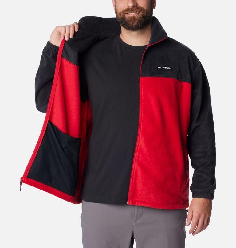 Men’s Steens Mountain 2.0 Full Zip Fleece Jacket - Big, Color: Black, Mountain Red, image 5